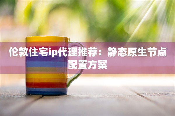 伦敦住宅ip代理推荐：静态原生节点配置方案