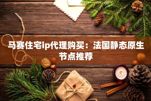 马赛住宅ip代理购买：法国静态原生节点推荐