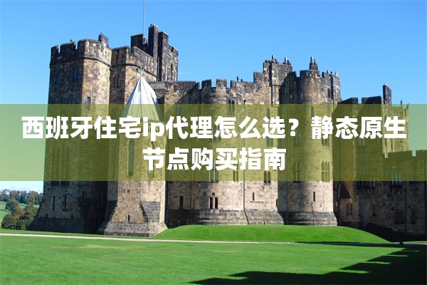 西班牙住宅ip代理怎么选？静态原生节点购买指南