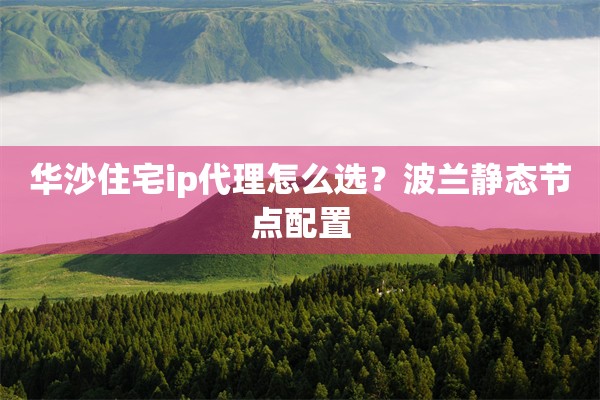 华沙住宅ip代理怎么选？波兰静态节点配置