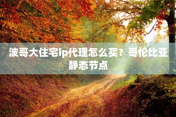 波哥大住宅ip代理怎么买？哥伦比亚静态节点