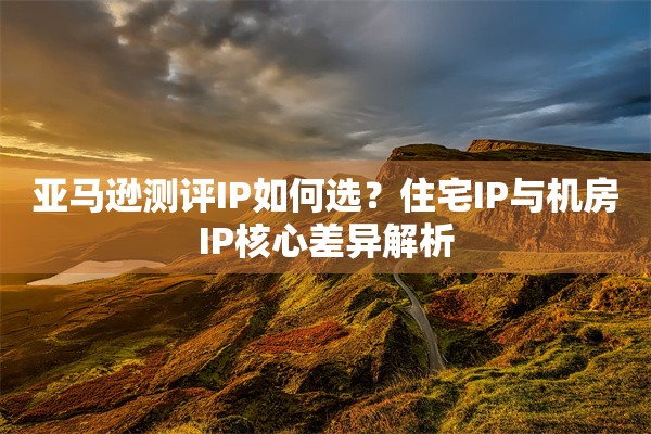 亚马逊测评IP如何选?住宅IP与机房IP核心差异解析