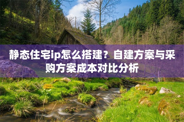 静态住宅ip怎么搭建？自建方案与采购方案成本对比分析