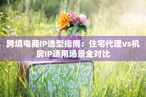 跨境电商IP选型指南:住宅代理vs机房IP适用场景全对比