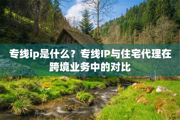 专线ip是什么?专线IP与住宅代理在跨境业务中的对比