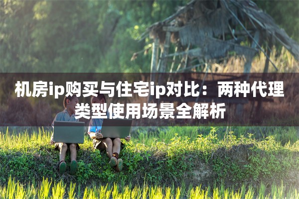 机房ip购买与住宅ip对比:两种代理类型使用场景全解析