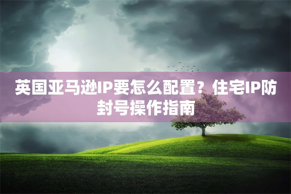 英国亚马逊IP要怎么配置?住宅IP防封号操作指南