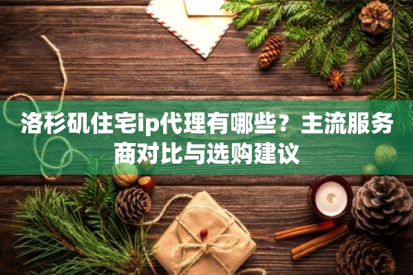 洛杉矶住宅ip代理有哪些?主流服务商对比与选购建议