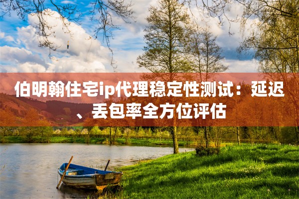 伯明翰住宅ip代理稳定性测试：延迟、丢包率全方位评估