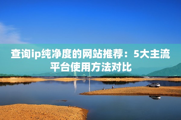 查询ip纯净度的网站推荐:5大主流平台使用方法对比