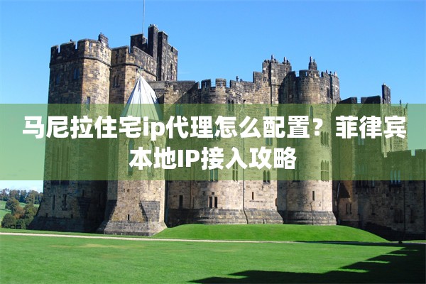 马尼拉住宅ip代理怎么配置?菲律宾本地IP接入攻略