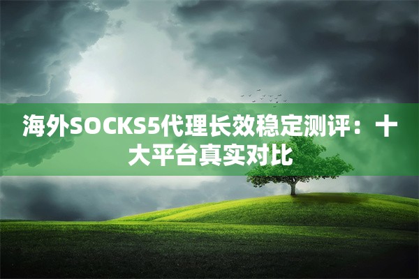海外SOCKS5代理长效稳定测评：十大平台真实对比