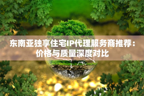 东南亚独享住宅IP代理服务商推荐:价格与质量深度对比