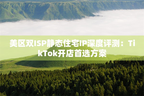 美区双ISP静态住宅IP深度评测：TikTok开店首选方案