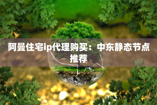 阿曼住宅ip代理购买:中东静态节点推荐