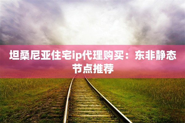 坦桑尼亚住宅ip代理购买：东非静态节点推荐