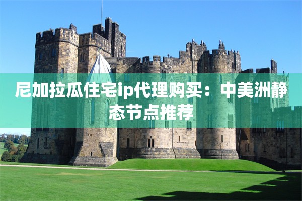 尼加拉瓜住宅ip代理购买：中美洲静态节点推荐