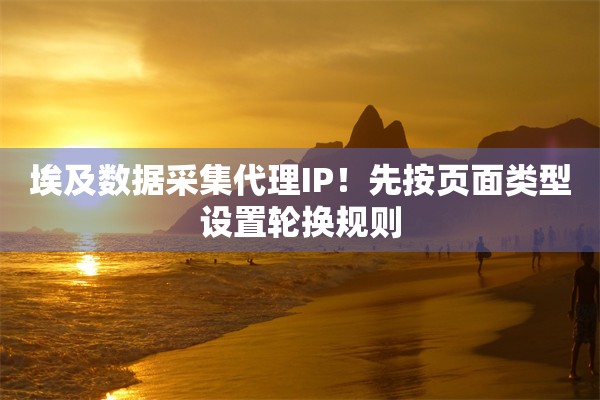 埃及数据采集代理IP!先按页面类型设置轮换规则 埃及数据采集代理IP!先按页面类型设置轮换规则