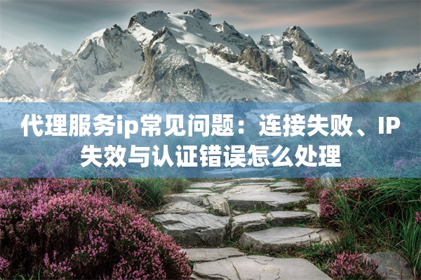 代理服务ip常见问题:连接失败、IP失效与认证错误怎么处理 代理服务ip常见问题:连接失败、IP失效与认证错误怎么处理