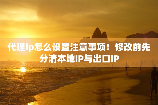 代理ip怎么设置注意事项!修改前先分清本地IP与出口IP 代理ip怎么设置注意事项!修改前先分清本地IP与出口IP