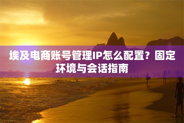 埃及电商账号管理IP怎么配置?固定环境与会话指南 埃及电商账号管理IP怎么配置?固定环境与会话指南