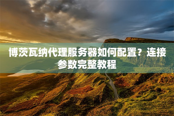 博茨瓦纳代理服务器如何配置？连接参数完整教程