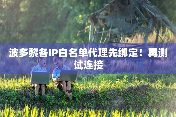 波多黎各IP白名单代理先绑定！再测试连接