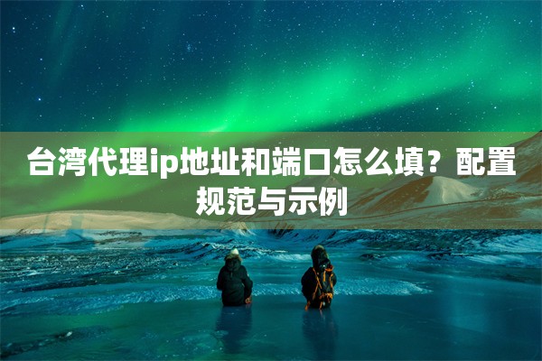 台湾代理ip地址和端口怎么填?配置规范与示例 台湾代理ip地址和端口怎么填?配置规范与示例