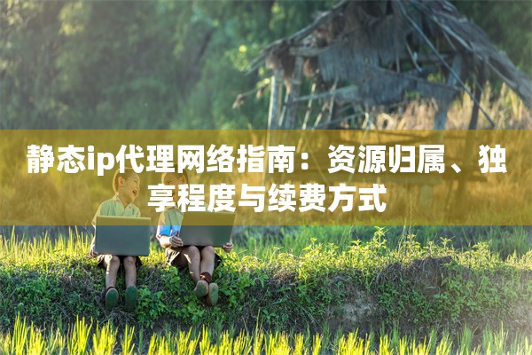 静态ip代理网络指南:资源归属、独享程度与续费方式 静态ip代理网络指南:资源归属、独享程度与续费方式