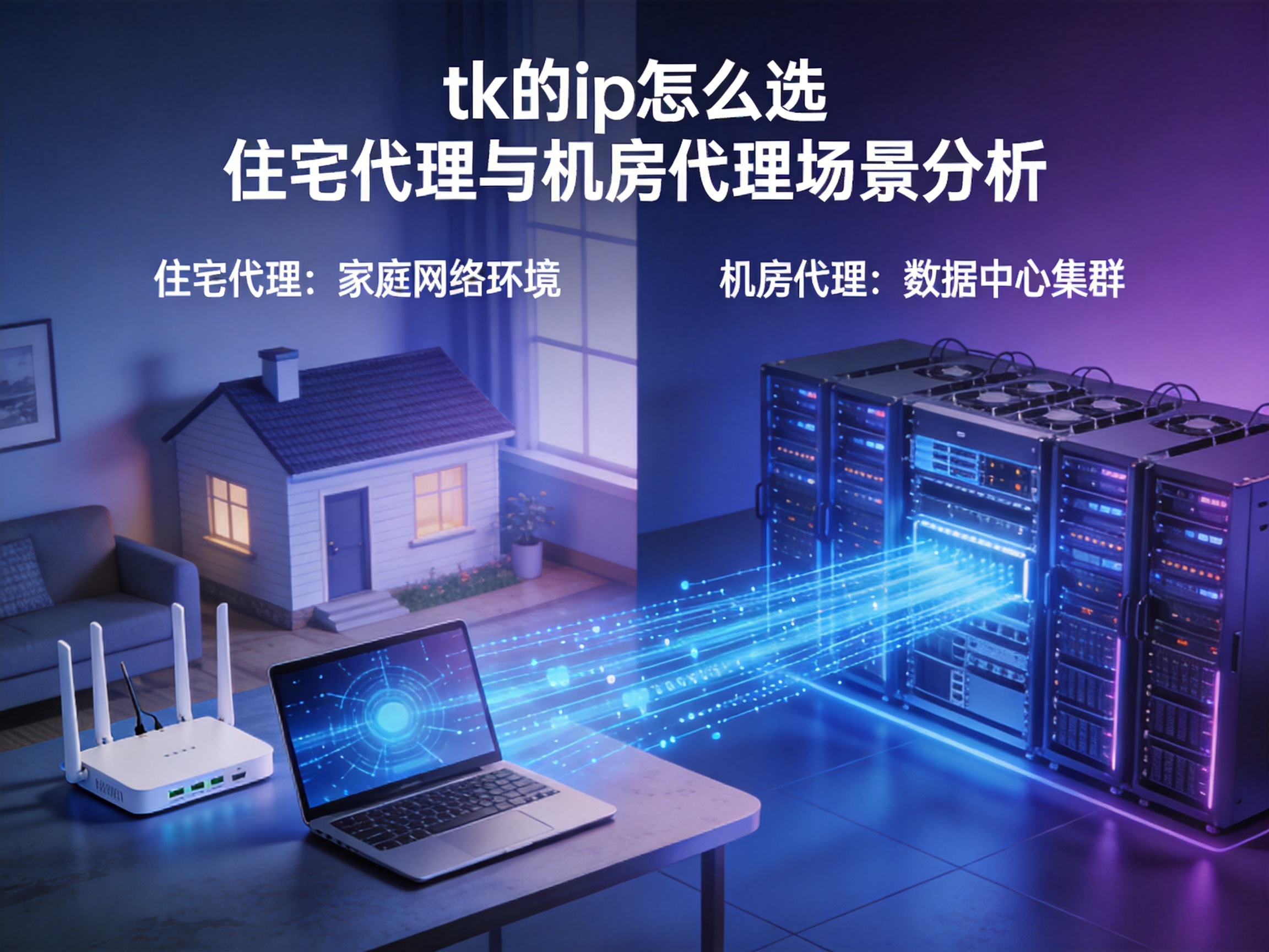 tk的ip怎么选？住宅代理与机房代理场景分析