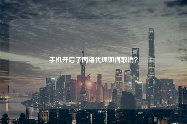 手机开启了网络代理如何取消？