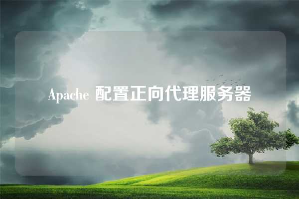 Apache 配置正向代理服务器