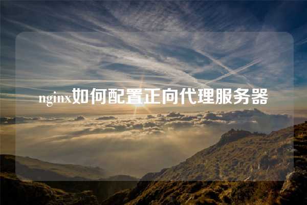 nginx如何配置正向代理服务器