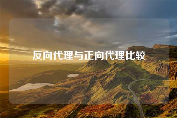 反向代理与正向代理比较