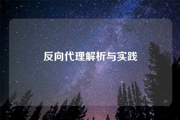 反向代理解析与实践