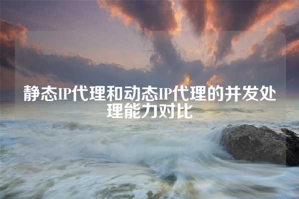 静态IP代理和动态IP代理的并发处理能力对比