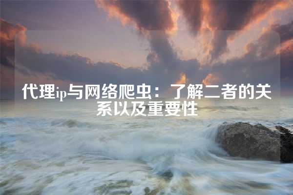 代理ip与网络爬虫：了解二者的关系以及重要性