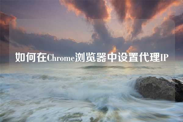 如何在Chrome浏览器中设置代理IP